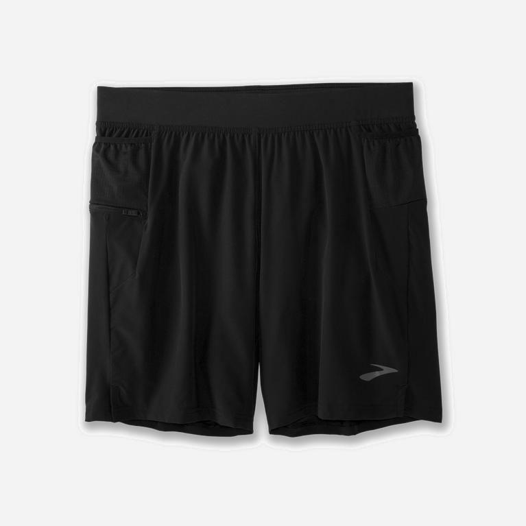 Brooks Sherpa 7 2-In-1 Hardloopshorts voor Heren Zwart (SJLKU-3012)